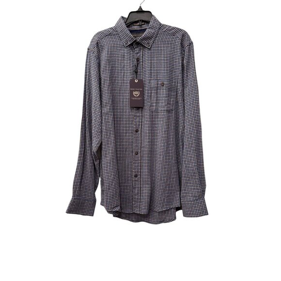 New Report Collection Men's Size M Blue Plaid Soft Touch Flannel Shirt - Picture 1 of 11